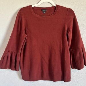 Ann Taylor Factory Rust Long Sleeve Top